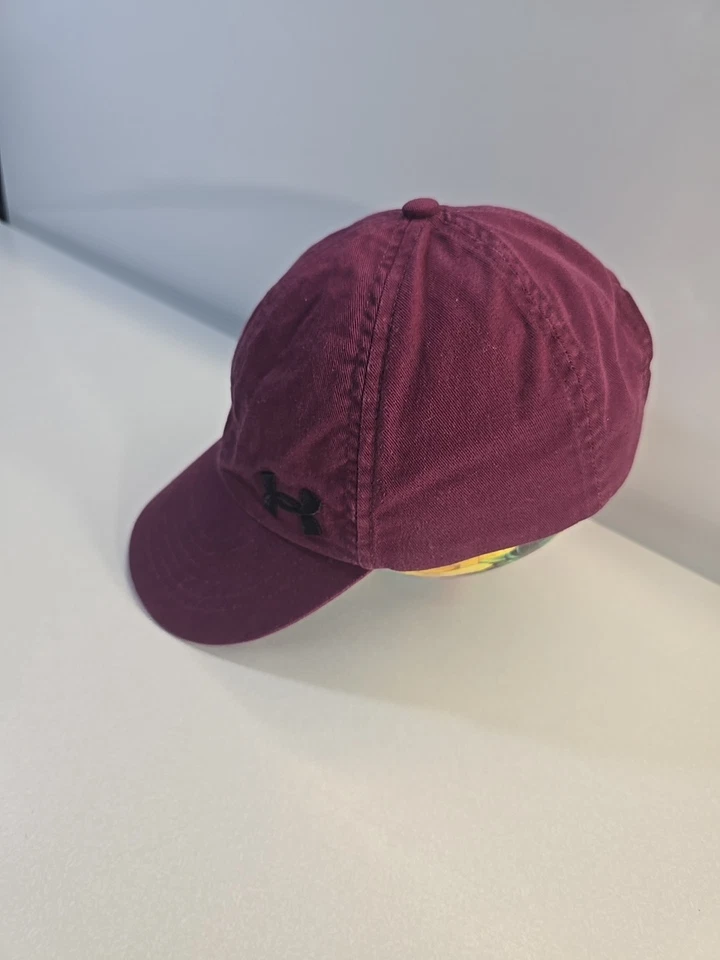 Легкая бейсбольная кепка Under Armour темно-бордовая UA свободного покроя с хлопковым ремешком сзади - Изображение 4 из 4