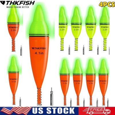 4pcs LED Electronic Night Fishing Floats Electric Float Bobber Free Batteries