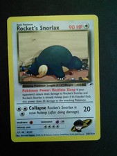 Pokemon Card Gym Heroes Rocket's Snorlax 33/132 Rare 1999 2000