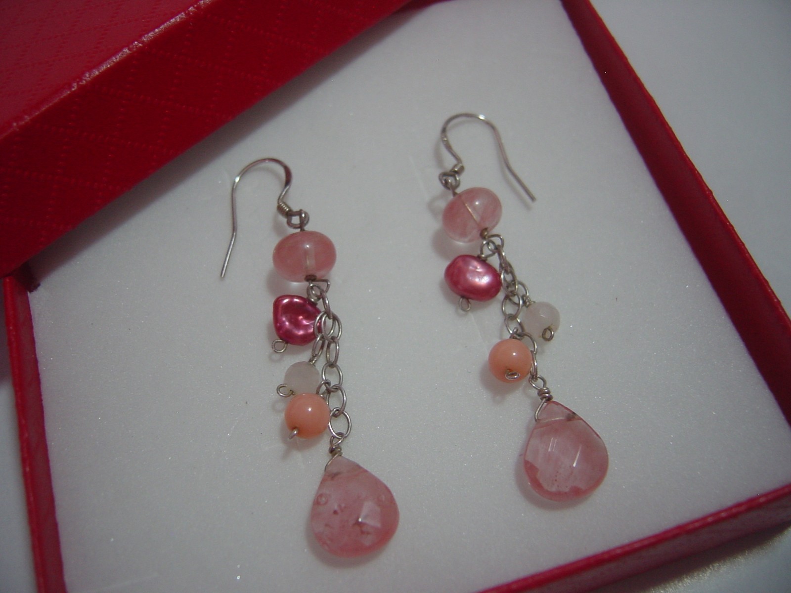 Solid Silver Earrings-beautiful unusual genuine s… - image 2