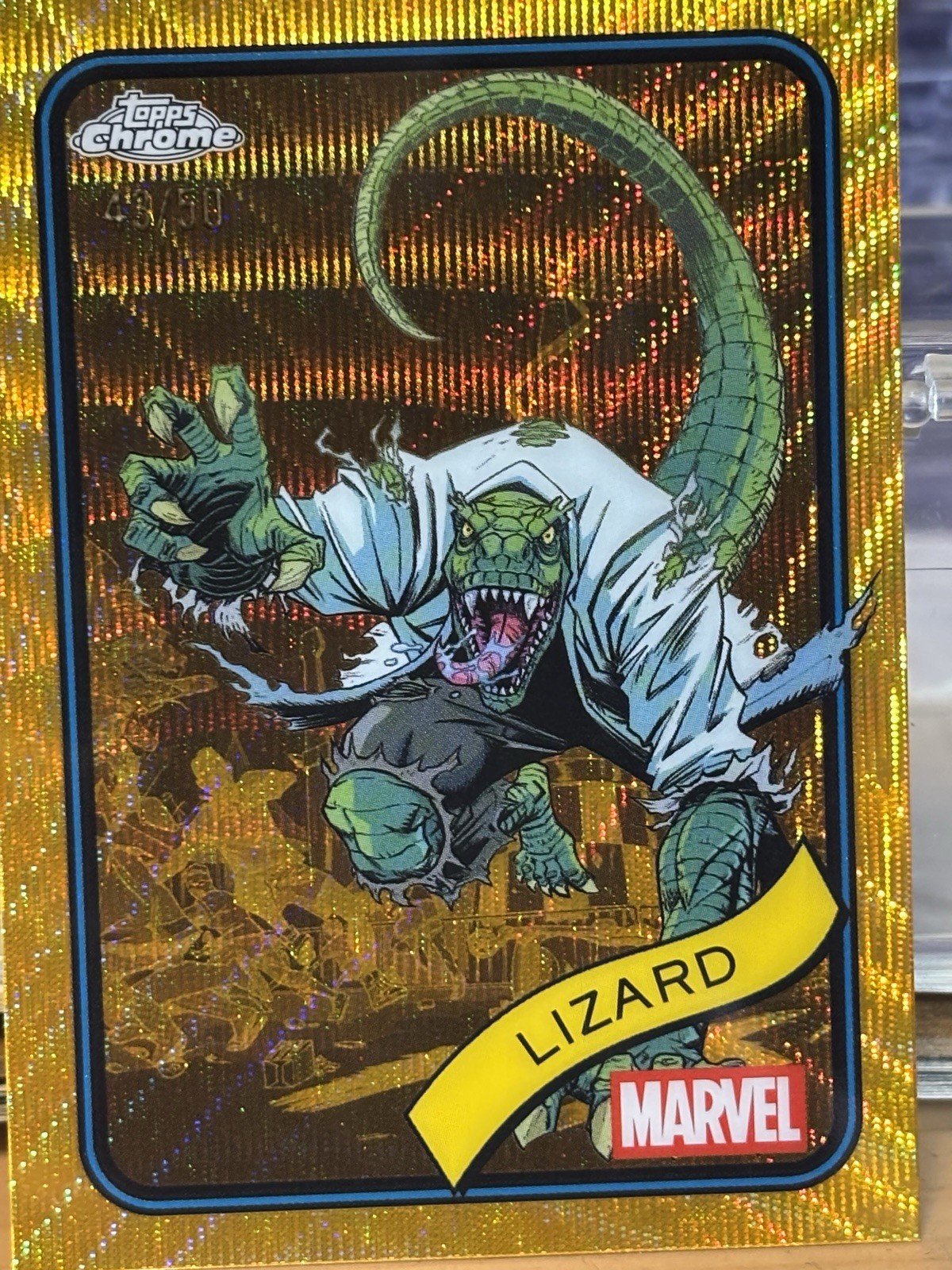 2025 Topps Chrome Marvel LIZARD #85 Gold Refractor /50 ZM