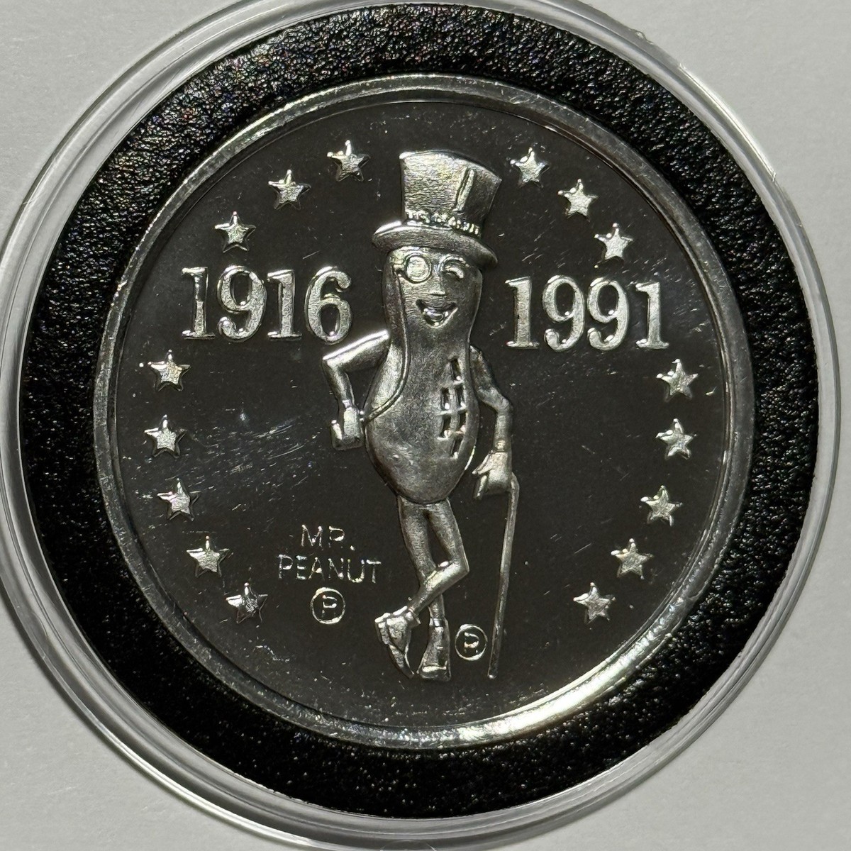 1991 Planters Peanuts Mr. Peanut Rare Coin 1 Troy Oz .999 Fine