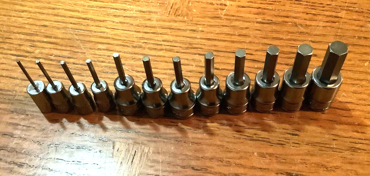 Snap-on 12pc SAE Hex Bit Socket Driver Set 212EFTAY for sale