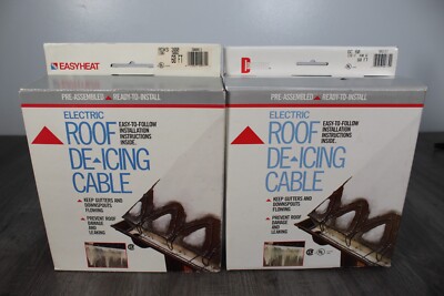 2 LOT 80 FT + 60 FT Easy Heat 120V  De-Icing Roof Cable New old stock