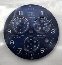 NOS Sector Expander EXP 202 chrono alarm esfera 5215332010 dial watch vintage