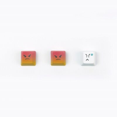 Angry Raging Emoji Face Custom Keycap Set For Mechanical Gaming Keyboard Key Cap
