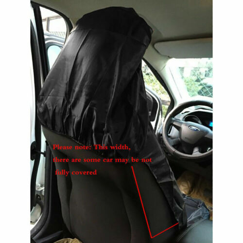 2Pcs Front Seat Covers Universal Car Van Waterproof Protector Anti-dust Black UK - Picture 4 of 8
