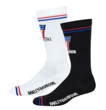 Harley Davidson Women's #1 Moisture Wicking Riding Socks 2 Pack D89313970-990