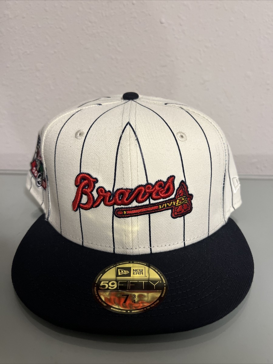 New Era 59FIFTY Atlanta Braves Retro Pinstripe White Fitted Hat