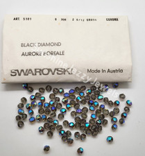 Factory Pack Swarovski Crystal Black Diamond AB 6mm Tablet 5101 Beads; 360pc