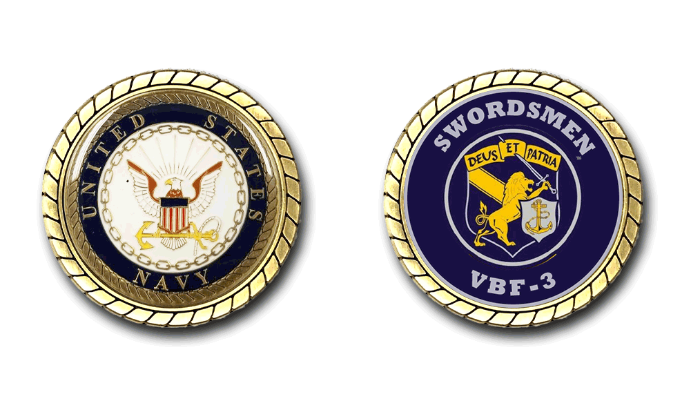 VBF-3 Swordsmen US Navy Challenge Coin Officially Licensed US Navy