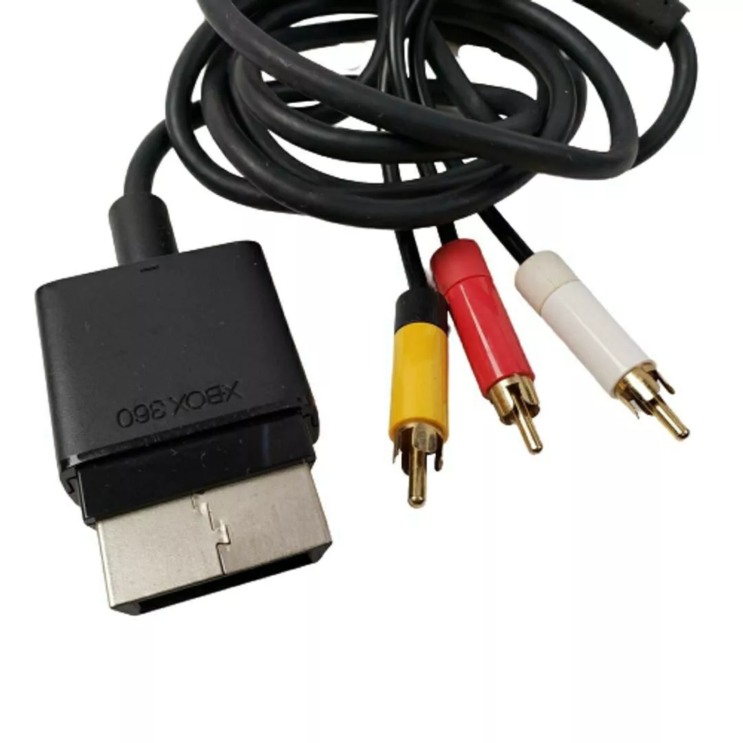 AV Composite and S-Video Cable compatible with Microsoft Xbox 360 / Xbox  360 Slim