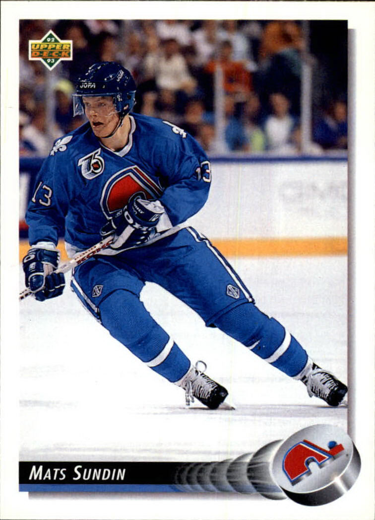199293 Upper Deck Nordiques Hockey Card 121 Mats Sundin eBay