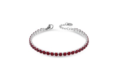 Womens Bracelet LIU JO LUXURY LJ2418 Stainless Steel Red Stones Tennis
