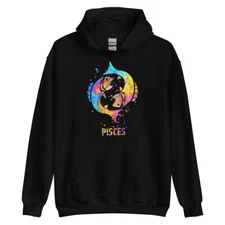 Pisces Water Color Zodiac Sign Astrology Astrological Gift Hoodie
