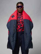 J. Lindeberg Men's BIG Flow Quilt Scarf AMAC07077 6855 Navy One Size NEW NWT