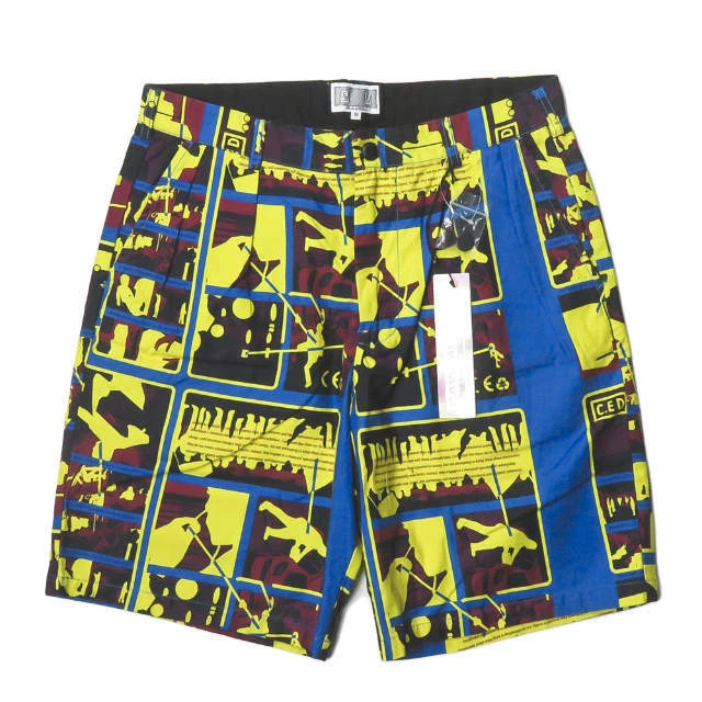 C.E CARD 2 SHORTS 2 tuck wide shorts CES14PT15-3034 M blue Pants