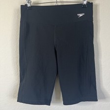 Speedo Mens Endurance Solid Jammer Swim Shorts Size 8 Black Inseam 10  