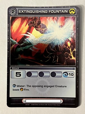 Chaotic 90/200 Extinguishing Fountain Holo Foil Rare Attack Card