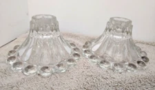 Vintage Set of 2 Boopie Berwick Candlesticks Candle Holders Anchor Hocking