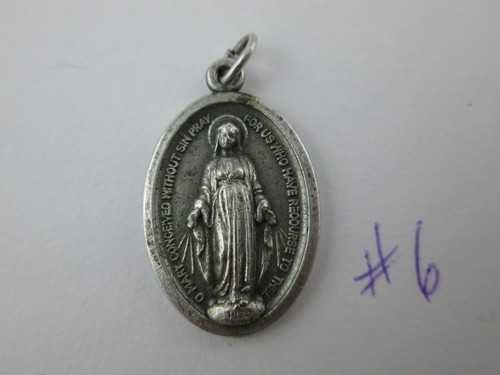 Vtg Catholic Medal O MARY CONCEIVED 