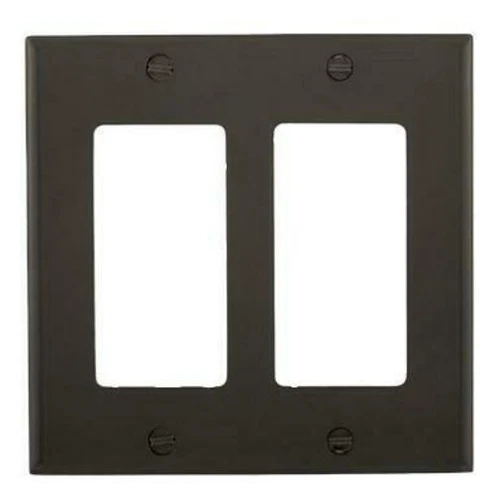 Eaton 5152BK Wallplate 2-Gang Decorator Nylon Standard Black Qty of 10