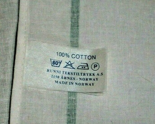 NORWEGIAN FLOWER DESIGN 34.5" X 14" COTTON TABLERUNNER NORWAY - Picture 4 of 4