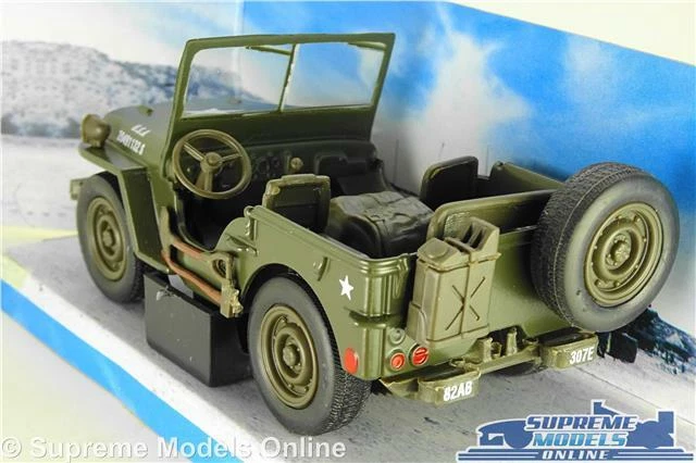 WILLYS ARMY MILITARY JEEP MODEL CAR 1:32 SCALE GREEN USA NEW RAY ISSUE K8 - Image 3 of 4