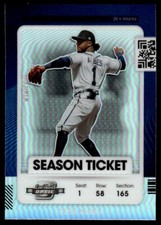 Ozzie Albies Silver Prizm 2021 Panini Contenders Blue #1 Baseball Card Atlanta
