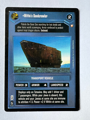 Wittin s Sandcrawler Star Wars ccg Special Edition Rare SWCCG SE LP/NM