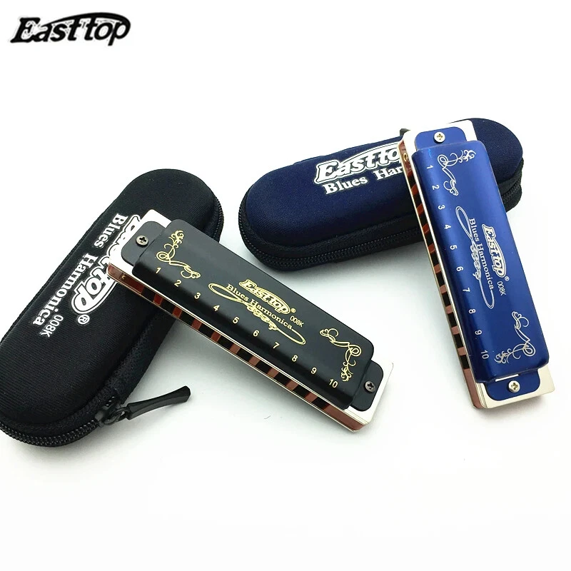 EASTTOP 10Hole Blues T008K Harmonica Diatonic Blue Harmonica Mouth Organ Gift US - Image 2 of 4