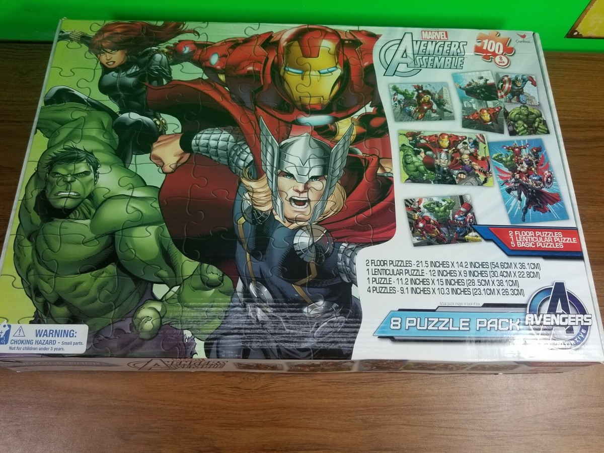 Marvel Avengers Assemble 8 Puzzle Pack - Floor Puzzles for sale