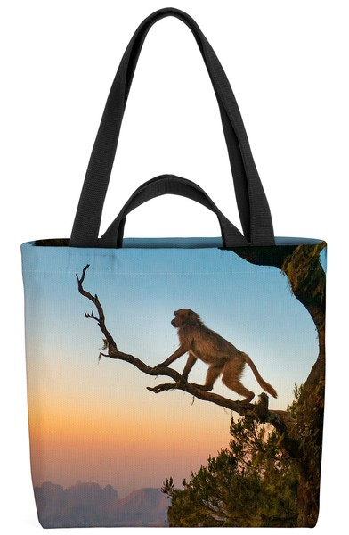 Pavian Affe Afrika Landschaft Tasche Dschungel Urwald Tiere Zoo ÄFfchen Safari-image