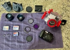 Olympus C-5050 Camera with Underwater Housing and Accessories