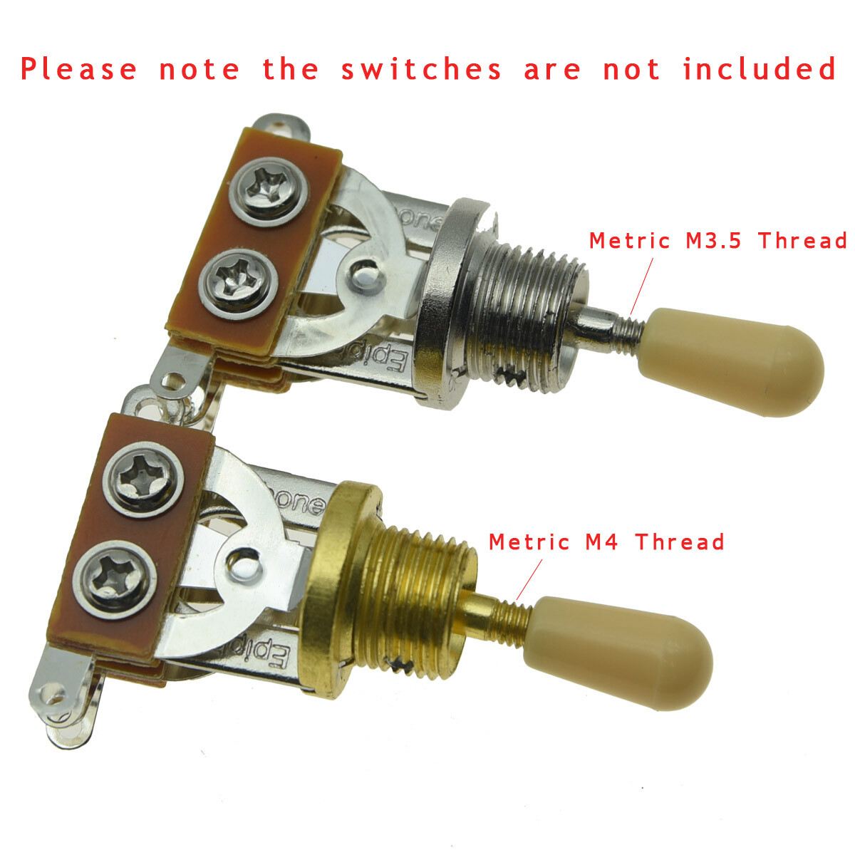 10* Cream Metric M3.5 Guitar Toggle Switch Tip Switch Cap for Epiphone