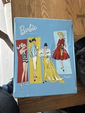 Vintage Ponytail Barbie Trunk 1961 Clothes Wardrobe Double Case w/3 Orig Drawers
