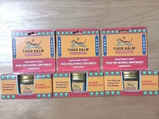 3 Pack Tiger Balm Pain Relieving Ointment Sports Rub Extra Strength .63 oz each