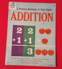 Vintage Addition Workbook Of Flash Cards - 1962 Treasure Books - Math Grade 1
