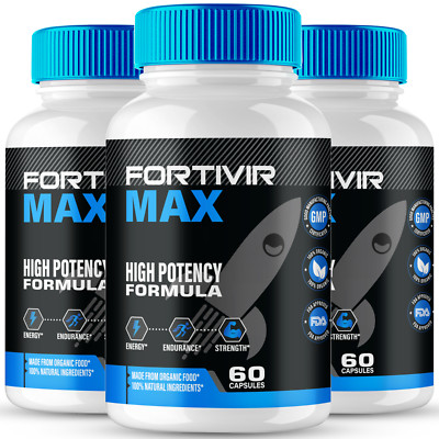 (3 Pack) Fortivir Max Men Capsules, FortivirMax Maximum Performance Male Pills