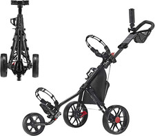 Caddylite 11.5 V3 3 Wheel Golf Push Cart - Superlite Deluxe, Lightweight, Easy t