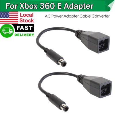 2x For Microsoft Xbox 360 To Xbox E AC Power Adapter Charge Cable Convert.