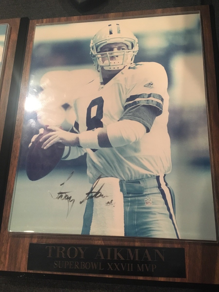 Troy Aikman Autographed Dallas Cowboy Plaque | eBay