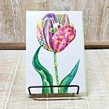 Leanin Tree Greeting Card Floral Frogs Multi Purpose Blank Fiesta Tulip