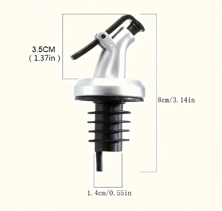 Botella de vinagre de aceite a prueba de fugas de acero inoxidable con boquilla dispensadora de aceite de oliva de 4 piezas Foto 2 de 4