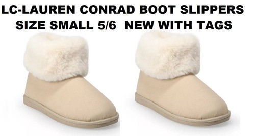 LC LAUREN CONRAD WOMEN'S BOOT SLIPPERS 