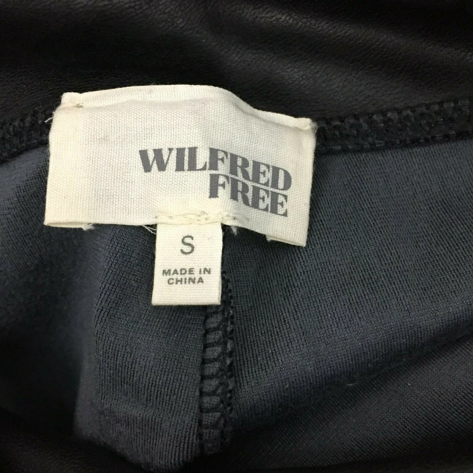 WILFRED FREE Womens sz Small Black Faux Leather High Rise Slim Fit Leggings Pant - Image 2 of 4