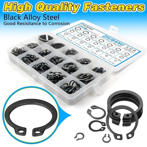 High-Performance 800Pc C-Clip and E-Clip Set with Pliers in Transparent Case - Picture 6 of 8