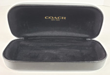 Coach New York Clamshell Glasses Case Hard Black Sunglasses Eyeglasses 6"