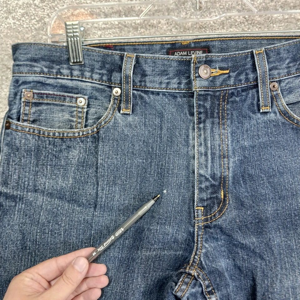 Adam Levine Jeans Mens 32x32 Blue The Patriot Denim Cotton Straight Leg Pants - Image 4 of 4