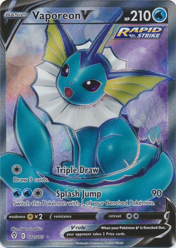 Vaporeon Vmax 30/203 Evolving Skies NM Full Art Ultra Rare Pokemon